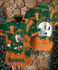 Miami Hurricanes NCAA Hula Custom Name Hawaiian Shirt Beach For Men Women Gift For Fans