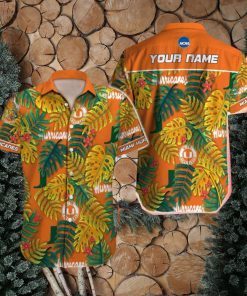 Miami Hurricanes NCAA Palm Custom Name Hawaiian Shirt Beach For Men Women Gift For Fans