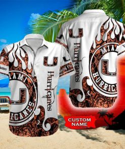 Miami Hurricanes NCAA Tropical Custom Name Men And Women Sports Teams Hawaiian Shirt Gift