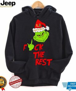 Miami Hurricanes Santa Grinch fuck the rest shirt