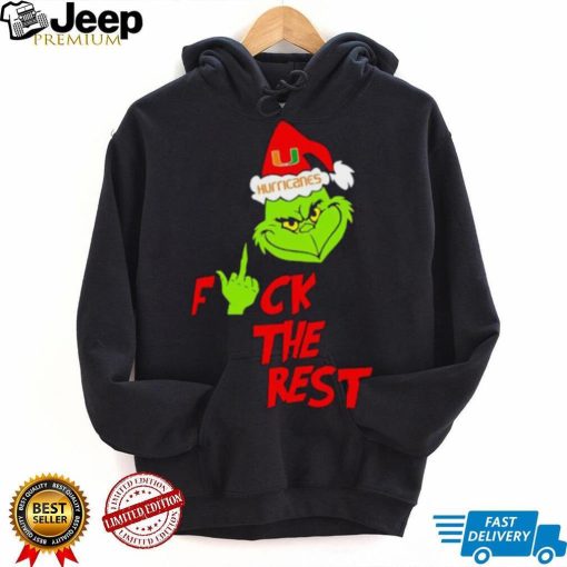 Miami Hurricanes Santa Grinch fuck the rest shirt