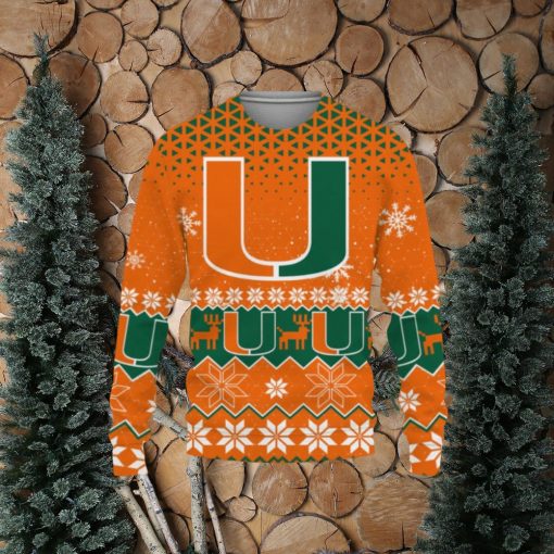 Miami Hurricanes Sports Football American Ugly Christmas Sweater