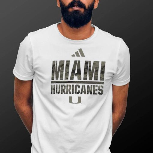 Miami Hurricanes adidas AEROREADY Military Appreciation Pregame T Shirt