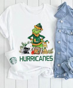 Miami Hurrincanes Grinch and Max dog funny Christmas shirt