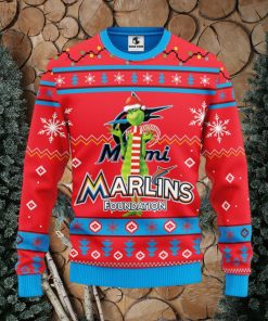 Miami Marlins Funny Grinch Christmas Ugly Sweater