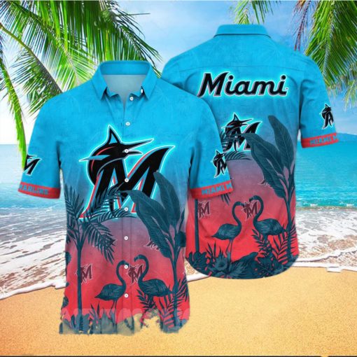 Miami Marlins MLB Floral Tropical 3D Hawaiian Shirt