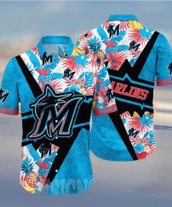 Miami Marlins MLB Flower All Over Print 3D Hawaiian Shirt