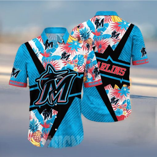 Miami Marlins MLB Flower All Over Print 3D Hawaiian Shirt