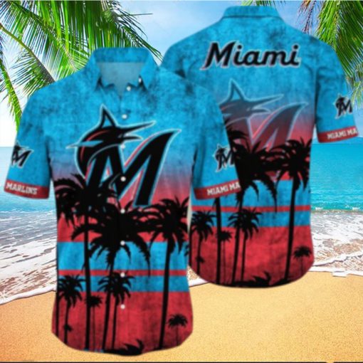 Miami Marlins MLB Logo Coconut Tropical Hawaiian Shirt Beach Gift For Fans