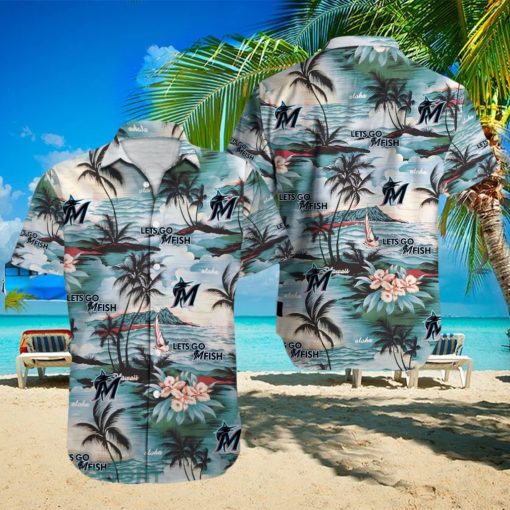 Miami Marlins MLB Tropical Beach Lover Gift Aloha Hawaiian Shirt