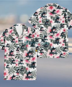 Miami Marlins White Hibiscus Green Leaf White Background 3D Hawaiian Shirt Gift For Fans