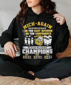 Mich Again Back To Back To Back Big Ten East Division Michigan Wolverines shirt