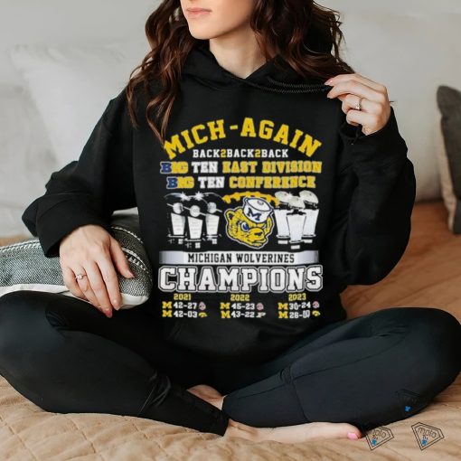 Mich Again Back To Back To Back Big Ten East Division Michigan Wolverines shirt