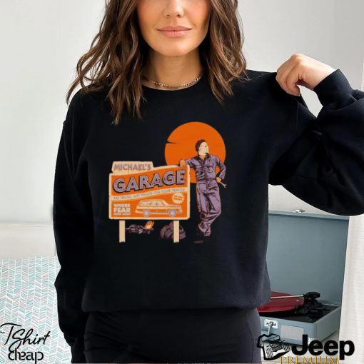 Michael Myers Michael’s garage no tricks just treats for your vehicle shirt