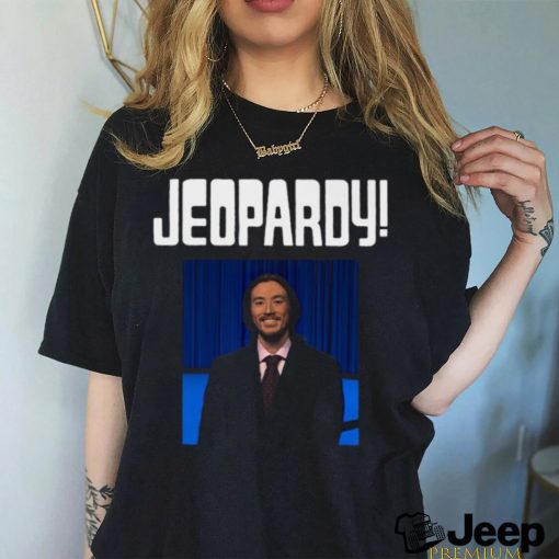 Michael Vallely Wearing Jeopardy Michael Vallely Shirt