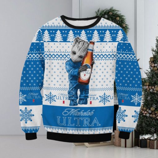 Michelob Ultra Baby Groot Ugly Christmas Sweater