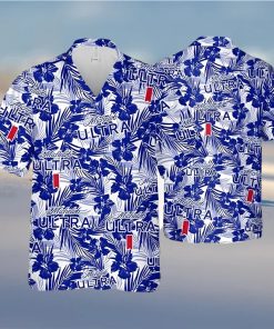 Michelob Ultra Hawaiian Shirt Tropical Flower Pattern Beach Gift For Beer Lovers