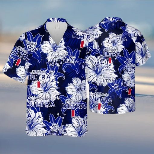 Michelob Ultra Hawaiian Shirt Tropical Flower Pattern Beer Lovers Gift