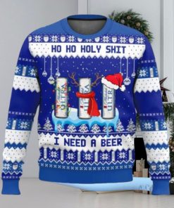 Michelob Ultra Ho Ho Holy Shit I Need A Beer Ugly Christmas Sweater