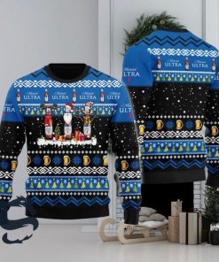 Michelob Ultra Santa Reindeer Snowflake Christmas Sweater, Christmas Gift Apparel, Merry Ugly Christmas Sweater