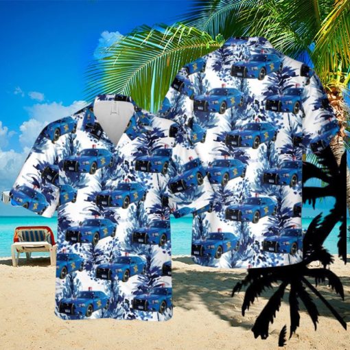 Michigan State Police Car Summer Beach Gift 3D Hawaiian Shirt