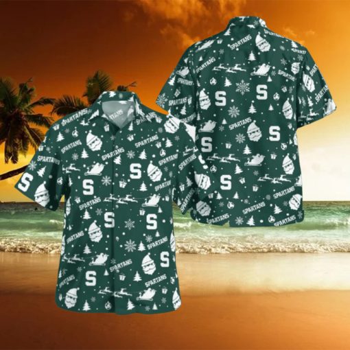 Michigan State Spartans Christmas Hawaiian Shirt Beach Gift Fans For Men And Women