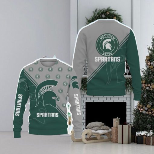 Michigan State Spartans Cross Style Ugly Xmas Sweater