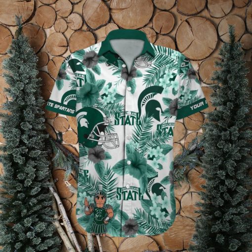 Michigan State Spartans Custom Name Hawaiian Shirt NCAA Beach For Men Women Gift For Fans