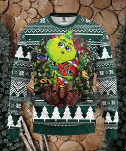 Michigan State Spartans Grinch Hug Christmas Ugly Sweater