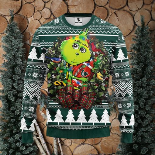 Michigan State Spartans Grinch Hug Christmas Ugly Sweater