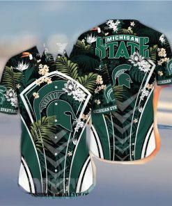 Michigan State Spartans NCAA Floral Full Printing 3D Hawaiian Shirt