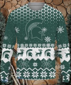 Michigan State Spartans Sports Football American Vintage Christmas Pattern Ugly Christmas Sweater