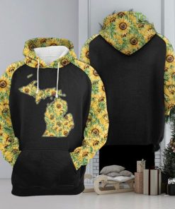 Michigan Sunflower 3D Printed Hoodie