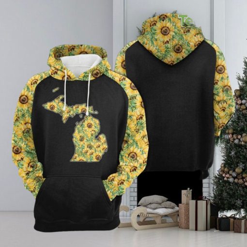 Michigan Sunflower 3D Printed Hoodie