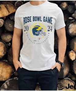 Michigan Wolverines 2023 helmet CFP Rose bowl game bound shirt