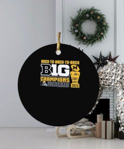 Michigan Wolverines Back to Back to Back Big Ten Conference Champions Ornament