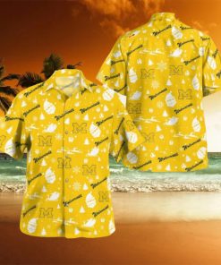 Michigan Wolverines Christmas – Gold Hawaiian Shirt Beach Gift Fans For Men And Women
