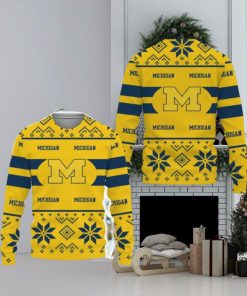 Michigan Wolverines Custom New Uniforms For Fan Gear Ugly Christmas AOP Sweater