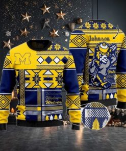 Michigan Wolverines Custome Name Football Christmas Ugly Sweater