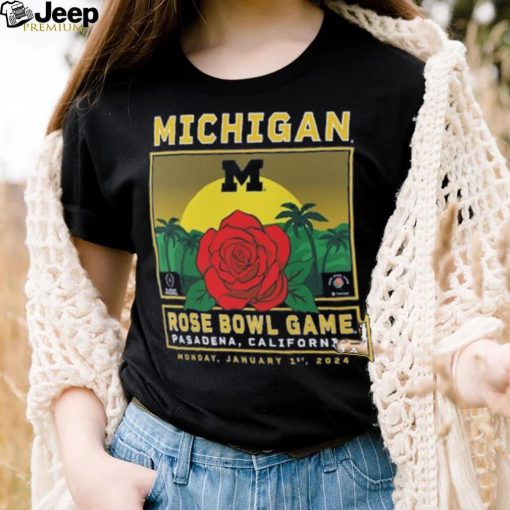 Michigan Wolverines Fanatics Branded College Football Playoff 2024 Rose Bowl Fierce Competitor T Shirt