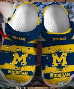 Michigan Wolverines Football Ncaa Custom Name Crocs Clog Shoes