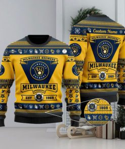 Michigan Wolverines Football Team Logo Custom Name Christmas Gift All Over Print Ugly Christmas Sweater