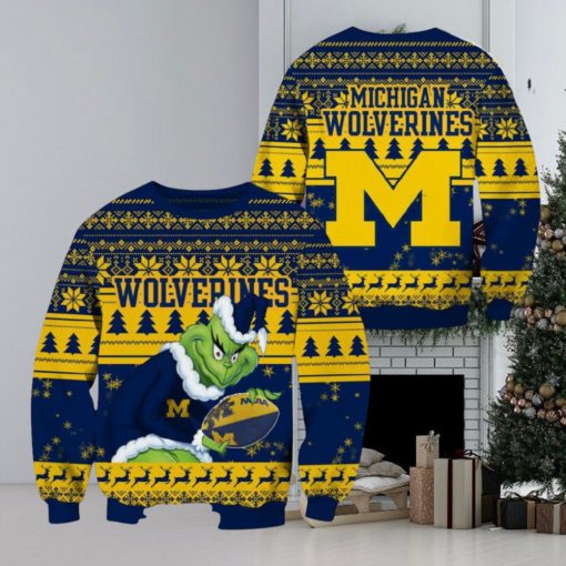 Michigan Wolverines Grinch Christmas Ugly Sweater NCAA Funny Gift For Men And Women