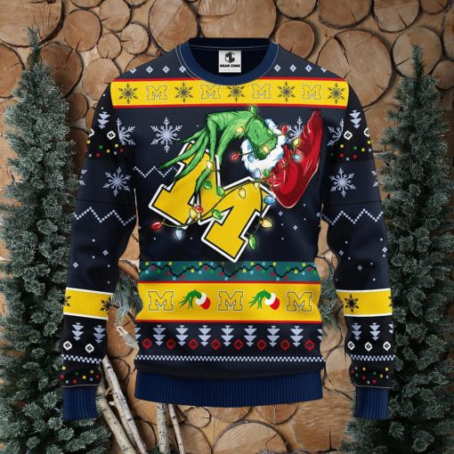 Michigan Wolverines Grinch Christmas Ugly Sweater