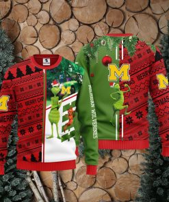 Michigan Wolverines Grinch & Scooby doo Christmas Ugly Sweater