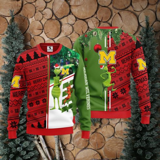 Michigan Wolverines Grinch & Scooby doo Christmas Ugly Sweater