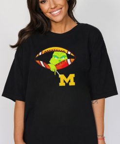 Michigan Wolverines Grinch Zipper Football Funny Christmas T shirt