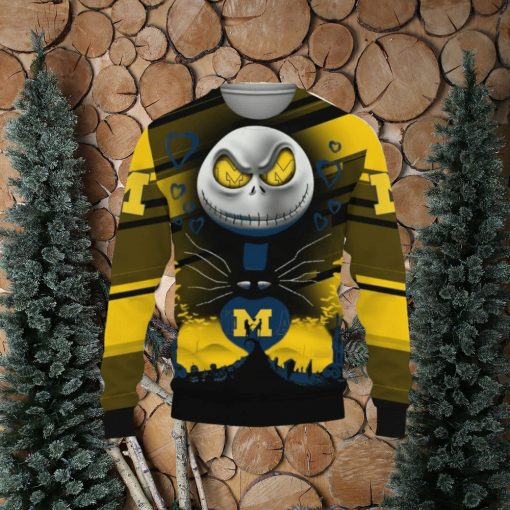 Michigan Wolverines Jack Skellington 2023 3D Sweater Unisex Christmas Gift