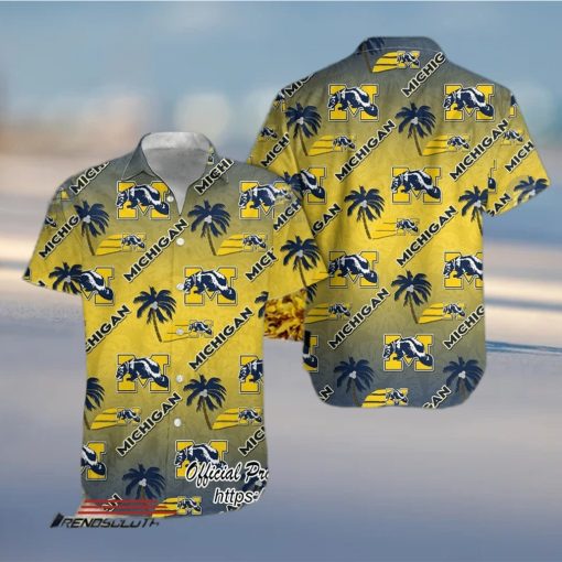 Michigan Wolverines NCAA Coconut Tree Hawaiian Shirt