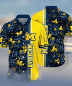 Michigan Wolverines NCAA Floral Classic Full Printing Hawaiian Shirt